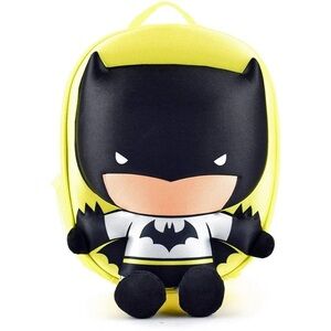 Superhero Kids Plush Backpack - Black and Yellow